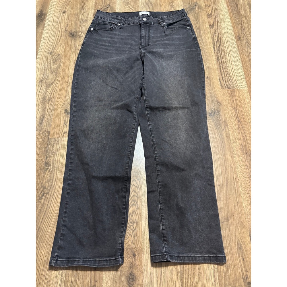Sonoma High Rise Curvy Straight Jeans Womens 12R Black Denim Excellent